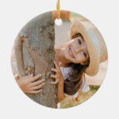 祖父母クリスマスプレゼントヴィンテージ写真 セラミックオーナメント (裏面)