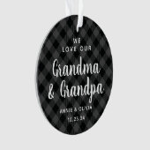 祖父母グレープレイドホリデーフォトダブル・サイド オーナメント (正面)