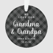 祖父母グレープレイドホリデーフォトダブル・サイド オーナメント (正面)