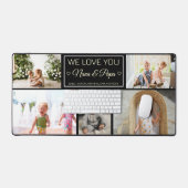 祖父母シンプルの写真コラージギフト5 デスクマット (キーボード&マウス)
