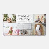 祖父母シンプルのSweet 5フォトコラージュ デスクマット (キーボード&マウス)