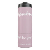 祖父母シンプル1フォトピンク タンブラー (正面)