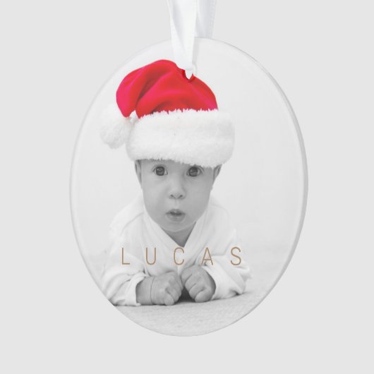 祖父母ジョイフォトモノグラムホリデイオーナメント オーナメント (正面)