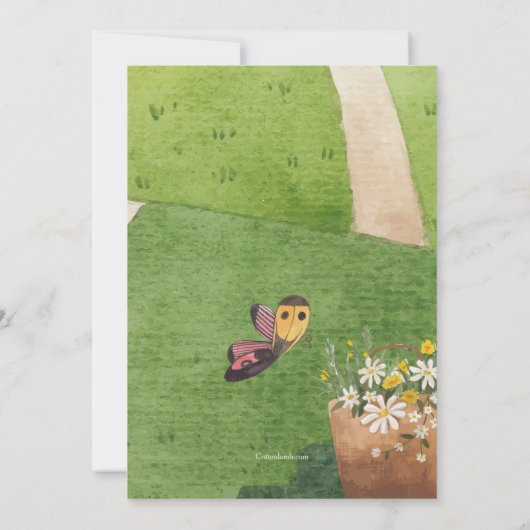 祖父母デイウォーターカラー招待状 招待状 (裏面)