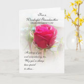 祖父母デイカードピンクローズブド カード (黄色い花)