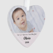 祖父母バレンタインの個人用写真名(年) オーナメント (正面)