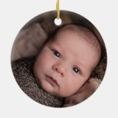 祖父母パーソナライズされたとしての初めてのクリスマス セラミックオーナメント (裏面)