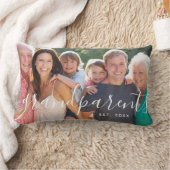 祖父母パーソナライズされたのカスタム写真 ランバークッション (ブランケット)