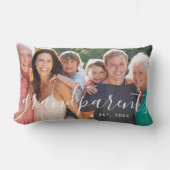 祖父母パーソナライズされたのカスタム写真 ランバークッション (正面)