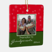 祖父母パーソナライズされたのクリスマス飾り セラミックオーナメント (右)