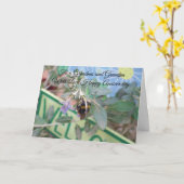 祖父母パーソナライズされたの結婚記念日 カード (黄色い花)