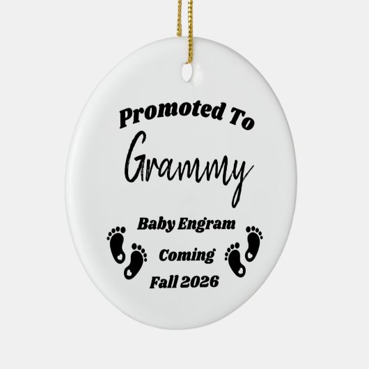 祖父母パーソナライズされたオーナメントに昇格 セラミックオーナメント (右)