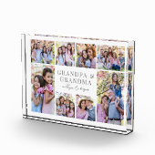 祖父母フォトコラージュアクリル写真ブロック フォトブロック (右)