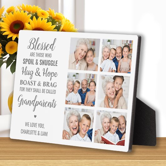 祖父母フォトコラージュ フォトプラーク