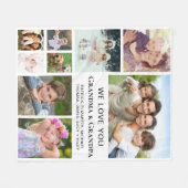 祖父母フォトコラージュ フリースブランケット (正面(横))