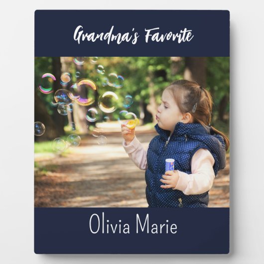 祖父母ブラグカスタム卓上歯垢 フォトプラーク (正面)