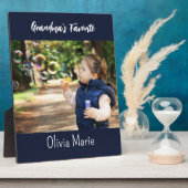 祖父母ブラグカスタム卓上歯垢 フォトプラーク (側面)