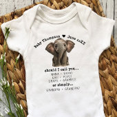 祖父母ベビーのカスタマイズ発表の公開 ベビーボディスーツ