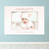 祖父母ベビーカスタム写真第1祖孫 キャンバスプリント (インサイチュ (ウッドフロア))