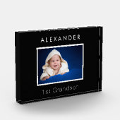 祖父母ベビー写真第1期孫ブラック フォトブロック (左)