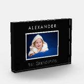 祖父母ベビー写真第1祖孫ブラック フォトブロック (左)