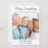 祖父母メリーが可愛い写真クリスマス シーズンカード (正面)