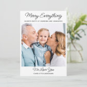 祖父母メリーが可愛い写真クリスマス シーズンカード (スタンド正面)