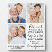 祖父母モダン孫カスタム写真 フォトプラーク (正面)