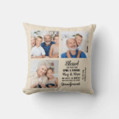 祖父母モダン詩カスタム3 Photo Collage クッション (正面)