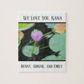 祖父母ユニーク我々愛するナナナウォーターリリー ジグソーパズル (縦)