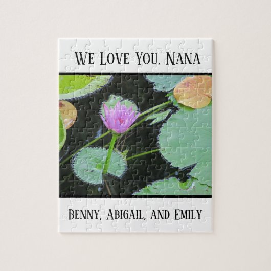 祖父母ユニーク我々愛するナナナウォーターリリー ジグソーパズル (縦)