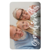 祖父母ラブスクリプトパーソナライズされた写真ギフト マグネット (縦)