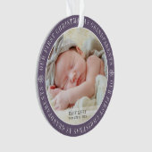 祖父母初めてのクリスマスの写モダン真 オーナメント (正面)