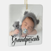 祖父母初めてのクリスマスの写真 セラミックオーナメント (右)