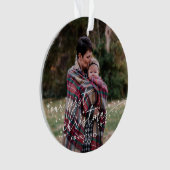 祖父母初めてのクリスマスの白い脚本 オーナメント (正面)