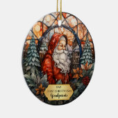 祖父母初めてのクリスマスサンタオーナメント セラミックオーナメント (右)