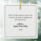 祖父母初めてのクリスマス孫生まれたばかりの セラミックオーナメント