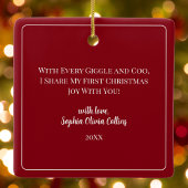 祖父母初めてのクリスマス孫生まれたばかりの セラミックオーナメント