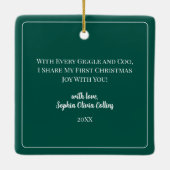 祖父母初めてのクリスマス孫 セラミックオーナメント (裏面)