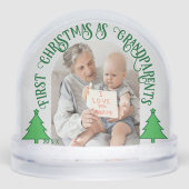 祖父母初めてのクリスマス-2写真パーソナライズされた (正面)