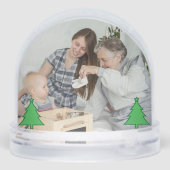 祖父母初めてのクリスマス-2写真パーソナライズされた (裏面)