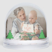 祖父母初めてのクリスマス-2写真パーソナライズされた (正面)