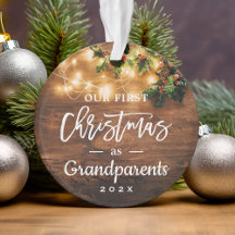 祖父母初めてのクリスマスString Lights写真