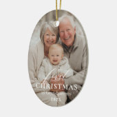 祖父母初年度 クリスマス 写真 セラミックオーナメント (左)