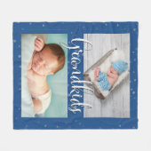 祖父母孫カスタマイズフリースブランケット フリースブランケット (正面(横))