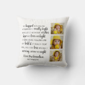 祖父母引用文写真コラージュ クッション (裏面)