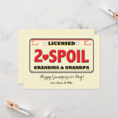 祖父母日カードをだめにするために認可される カード (正面/裏面インサイチュ)