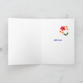 祖父母日カード-フラワーパワー カード (内部)