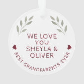 祖父母最高のが水の色を変える小枝を形容する オーナメント (裏面)