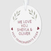 祖父母最高のが水の色を変える小枝を形容する オーナメント (正面)